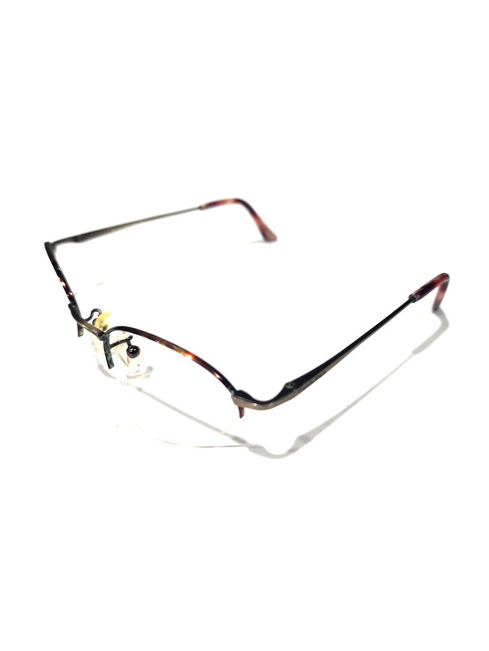 Calvin Klein CK3344 Small Tortoise Oval Half Rim Eyeglasses 47-20 140 Japan Read